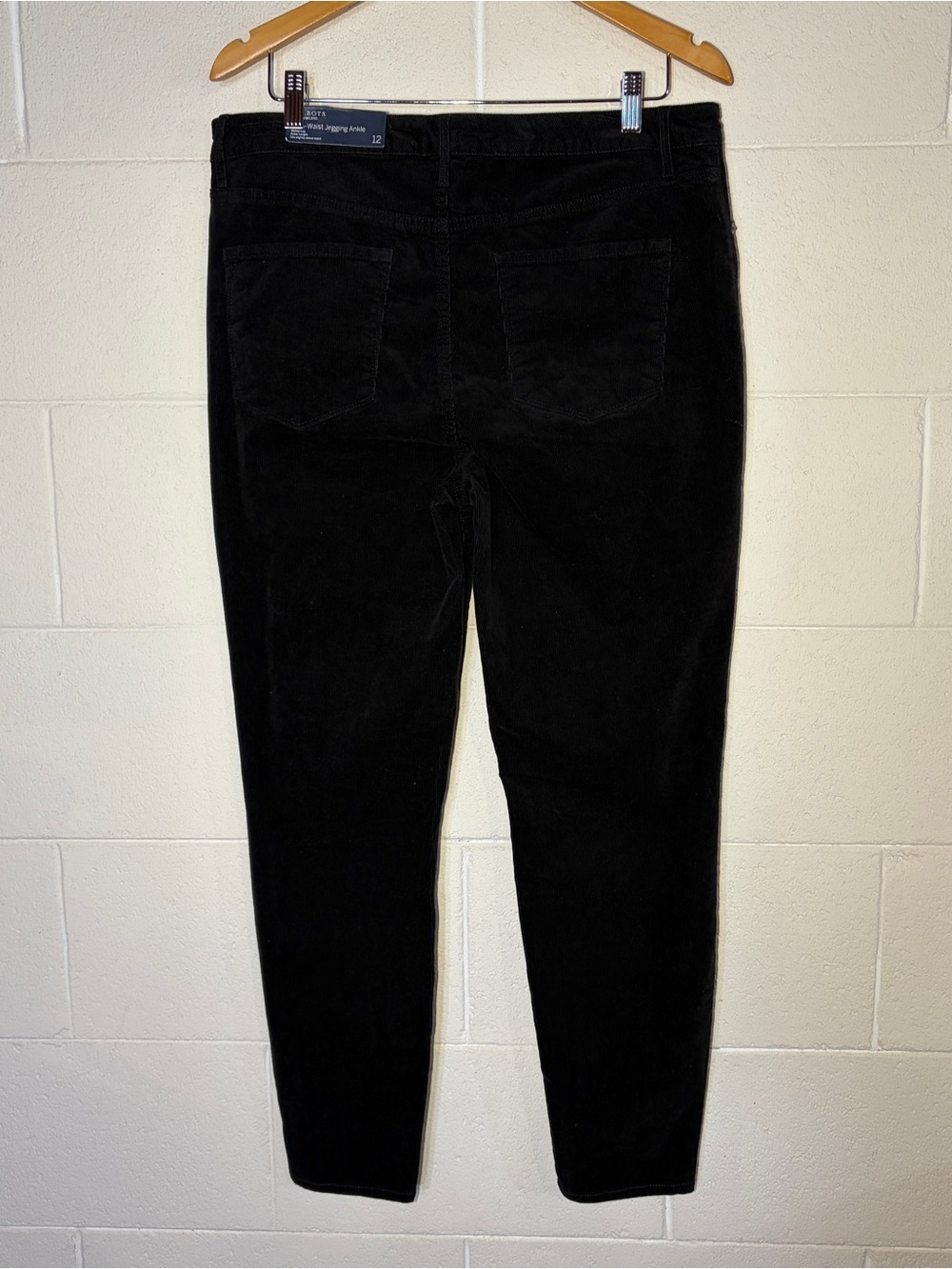 NWT Talbots Women’s Corduroy High-Waist Jegging Ankle Pants Size 12 Black - Picture 4 of 11